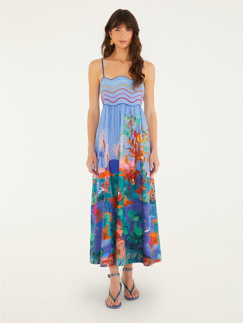 Farm Rio: Multicolor Dream Landscape
Sleeveless Maxi Dress